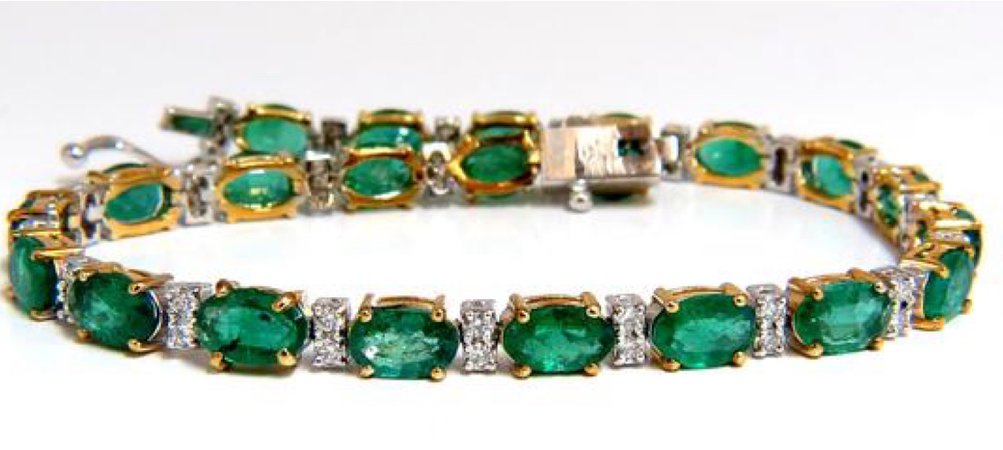 green/gold tennis bracelet