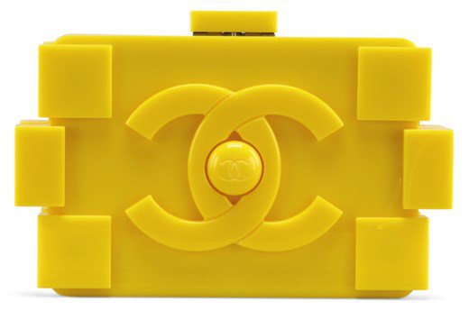 A YELLOW LUCITE LEGO CLUTCH WITH SILVER HARDWARE, CHANEL, 2012 | Christie’s