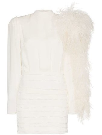 Sold Out  Magda Butrym Silk Dubai ostrich feather dress