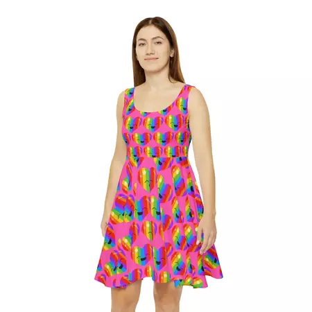 Rainbow Radiance Skater Dress – Small Beanz