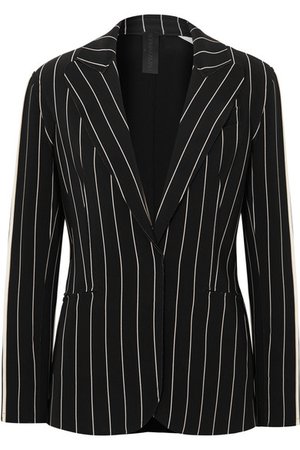Norma Kamali | Striped stretch-jersey blazer | NET-A-PORTER.COM