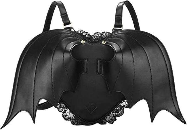 Amazon.com: Makerfire Novelty Black Bat Wings Backpack Wing Gothic Goth Punk Lace Lolita Bag : Clothing, Shoes & Jewelry