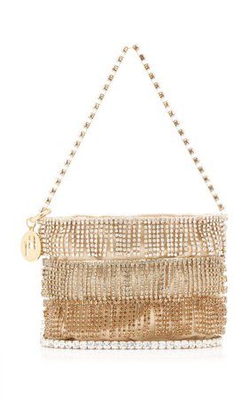Ginger Mini Crystal-Fringed Brass Bag By Rosantica | Moda Operandi