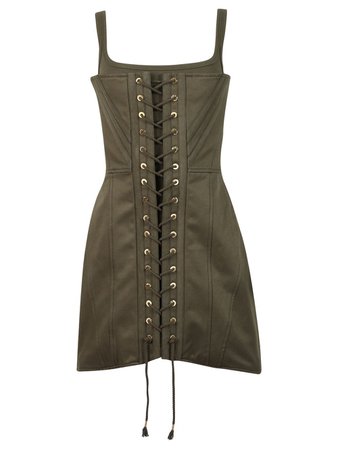 dion lee laced utility corset dress