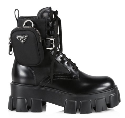Monolith Leather & Nylon Lug - Sole Combat Boots