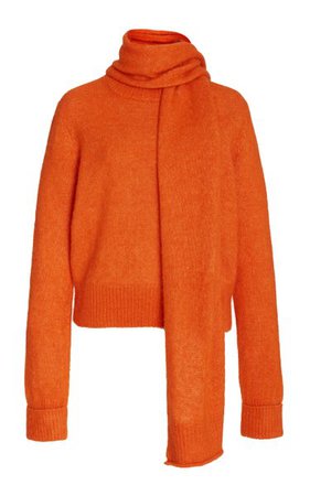 Bernard Scarf-Accented Alpaca-Blend Knit Sweater By Ciao Lucia | Moda Operandi