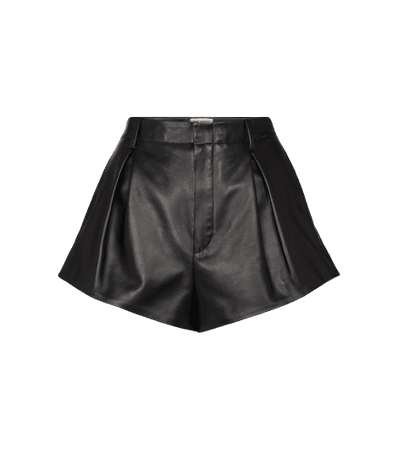 SAINT LAURENT Leather shorts