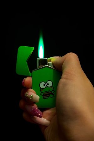 Keroppi Green Flame Lighter Refillable Butane Torch hello - Etsy