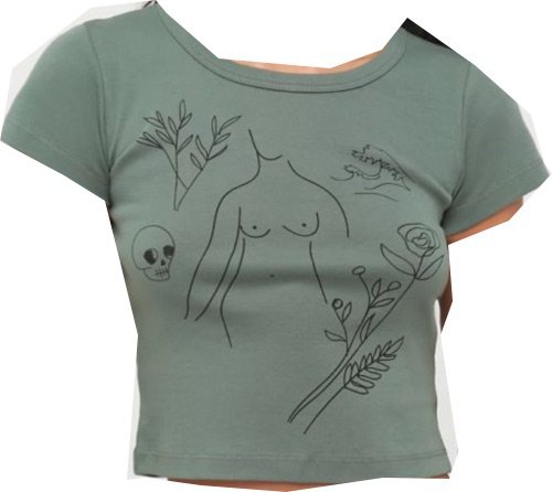 sketch art baby tee, urban outfitters