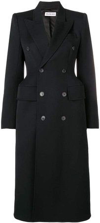 hourglass double-breasted coat