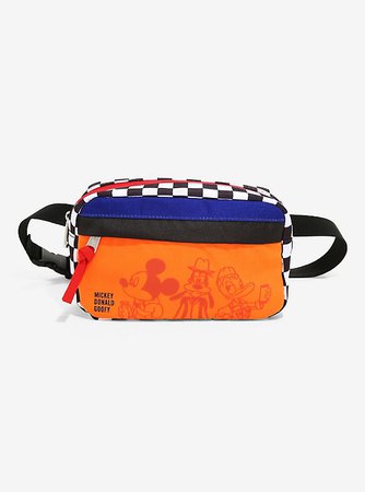 Loungefly Disney Mickey Donald Goofy Checkered Fanny Pack - BoxLunch Exclusive