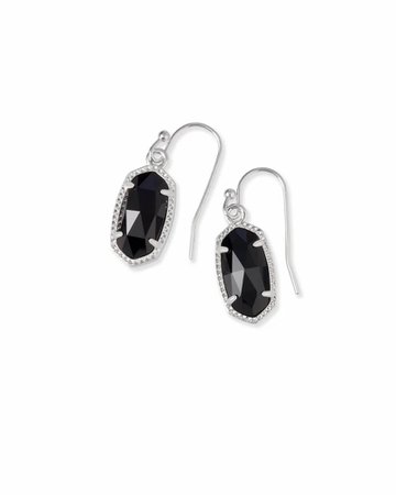 silver black earrings