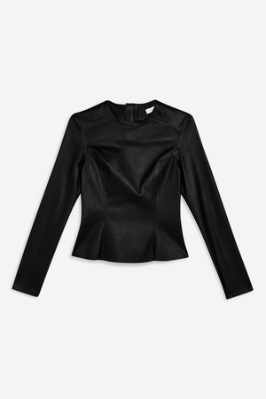 **Leather Seam Top by Boutique - Topshop USA