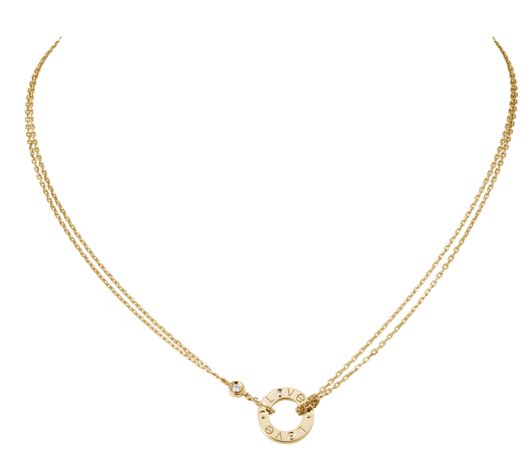Gold Cartier Love Necklace with Diamonds