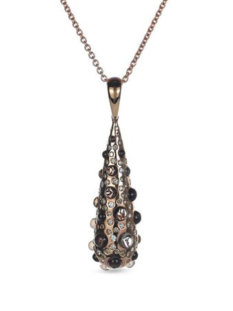 RODNEY RAYNER 18kt red gold drop bubble pendant necklace - FARFETCH