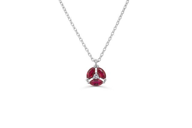 Ruby Necklace / Genuine Ruby Necklace in 14k Gold / Unique Ruby and Diamond Pendant / July Birthstone / Push Present / Natural Ruby Jewelry - Fine Jewelry Ideas