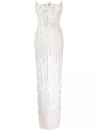 Cristina Savulescu faceted-crystal Embellished Gown - Farfetch