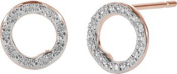 Monica Vinader Riva Diamond Circle Stud Earrings | Nordstrom