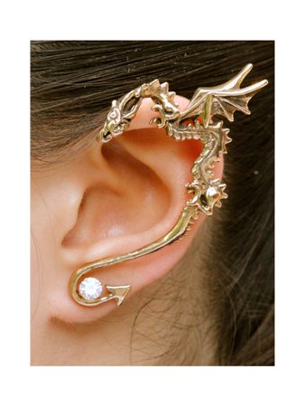 Dragon Ear Wrap Dragon Ear Cuff Bronze Classic Dragon Ear Wrap Dragon Jewelry Game of Thrones Inspired Dragon Earring Non Pierced Earring