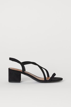 h&m strappy black block heel sandals - Google Search