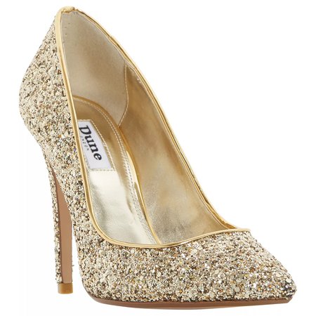 gold sequin court heels