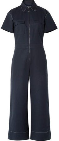 Morrison Cotton-blend Jumpsuit - Navy