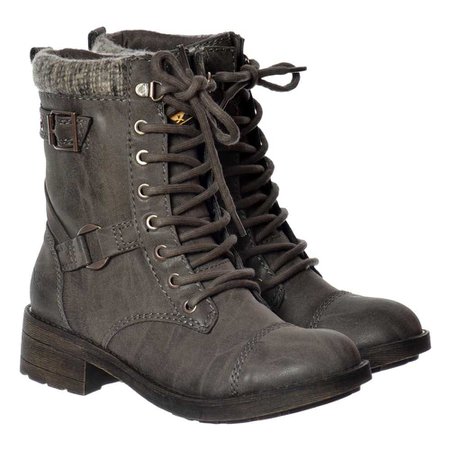 gray military boots