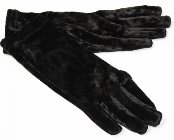 black velvet gloves