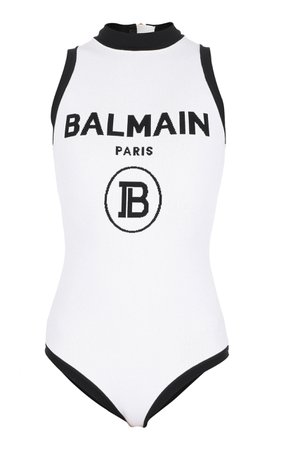 Sleeveless Logo Bodysuit by Balmain | Moda Operandi