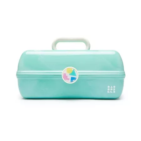 Retro Caboodles On the Go Girl Case Seafoam Marble : Target