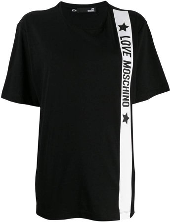 oversized logo stripe T-shirt