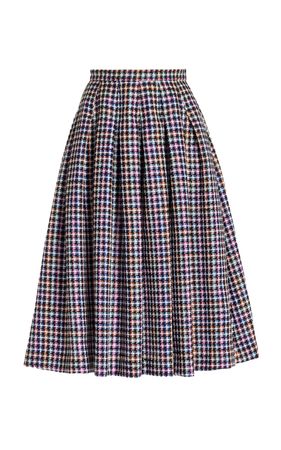 Cotton-Blend Full Midi Skirt By Carolina Herrera | Moda Operandi