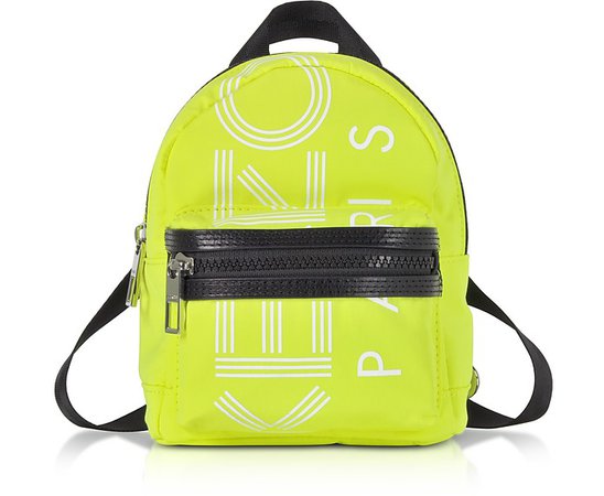 Kenzo Yellow Kenzo Sport Mini Logo Backpack at FORZIERI