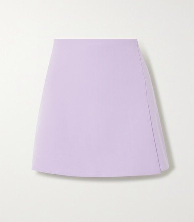 Alice + Olivia | Sherilyn wrap-effect grain de poudre mini skirt | NET-A-PORTER.COM