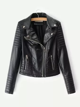 Faux Leather Moto Jacket | SHEIN USA