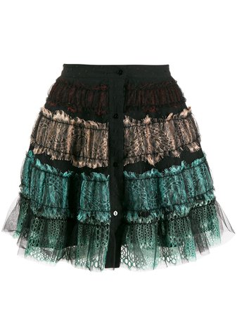 Wandering Lace Ruffled Skirt - Farfetch