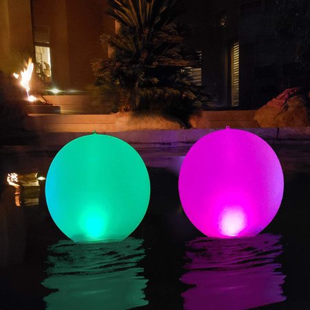 Amazon.com : Floating Pool Lights - Inflatable Waterproof LED Solar Glow Globe/Floating Ball Lamp, Outdoor Color Changing LED Night Light, Party Decor for Swimming Pool, Wedding, Beach, Yard, Lawn, Pathway (2 PCS) : Garden & Outdoor