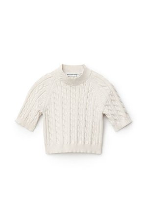 Alexander Wang white shrunk sweater