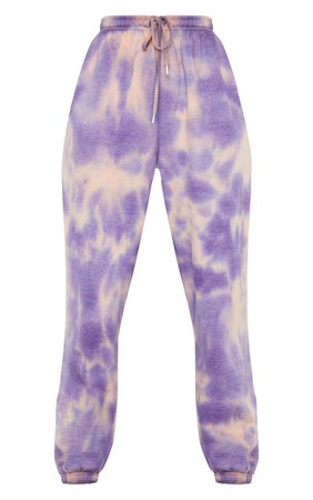 Purple Acid Wash Casual Joggers | Trousers | PrettyLittleThing
