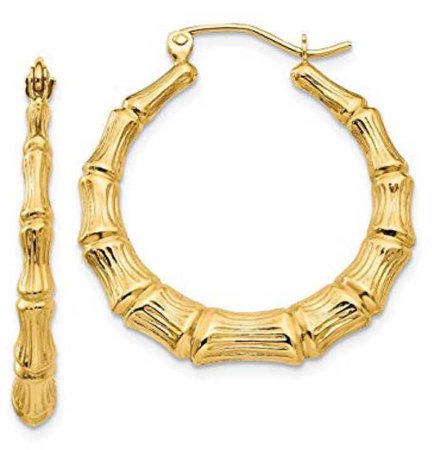 gold bamboo earrings