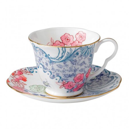 Wedgwood Butterfly Bloom Teacup and Saucer Blue and Pink | Wedgwood® UK