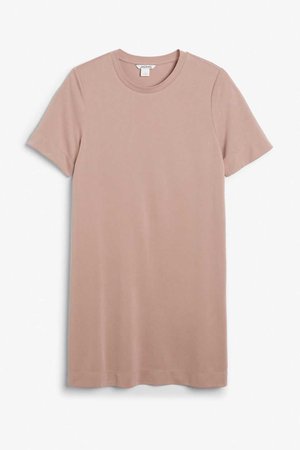 Super-soft t-shirt dress - Peach pie - Dresses - Monki GB