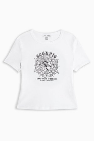 Horoscope Scorpio T-Shirt | Topshop white
