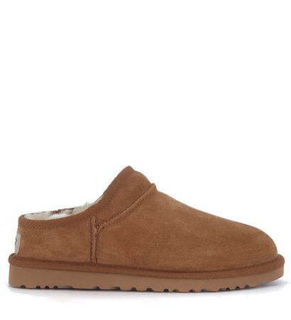 Slip-on Ugg Classic Slipper Made Of Brown Leather Suede