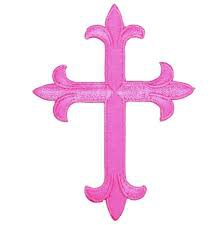 pink iron on cross patch - Google Search