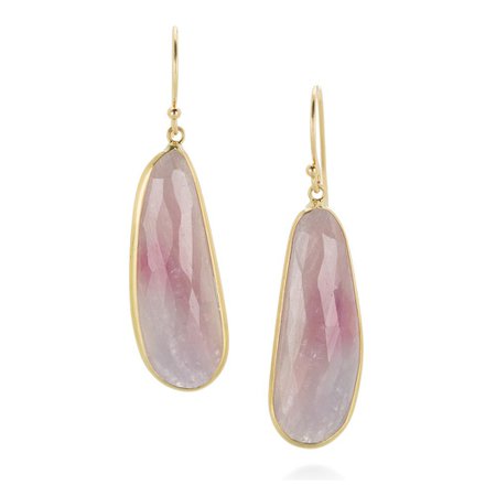 Margaret Solow Gray and Pink Sapphire Drop Earrings