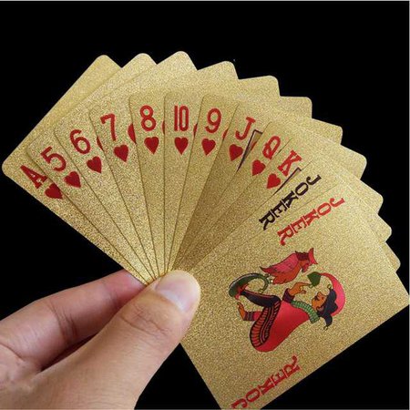 24K Gold Foil Plastic Playing Cards Poker Game Deck Gold Foil Poker Set Magic Card Waterproof Cards Magic-in Playing Cards from Sports & Entertainment on Aliexpress.com | Alibaba Group