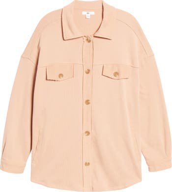 BP. Oversize Cotton Blend Shirt Jacket | Nordstrom