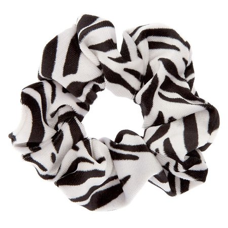 Zebra Velvet Hair Scrunchie | Icing US
