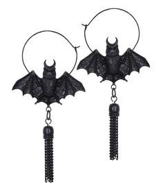 gothic bat earrings
